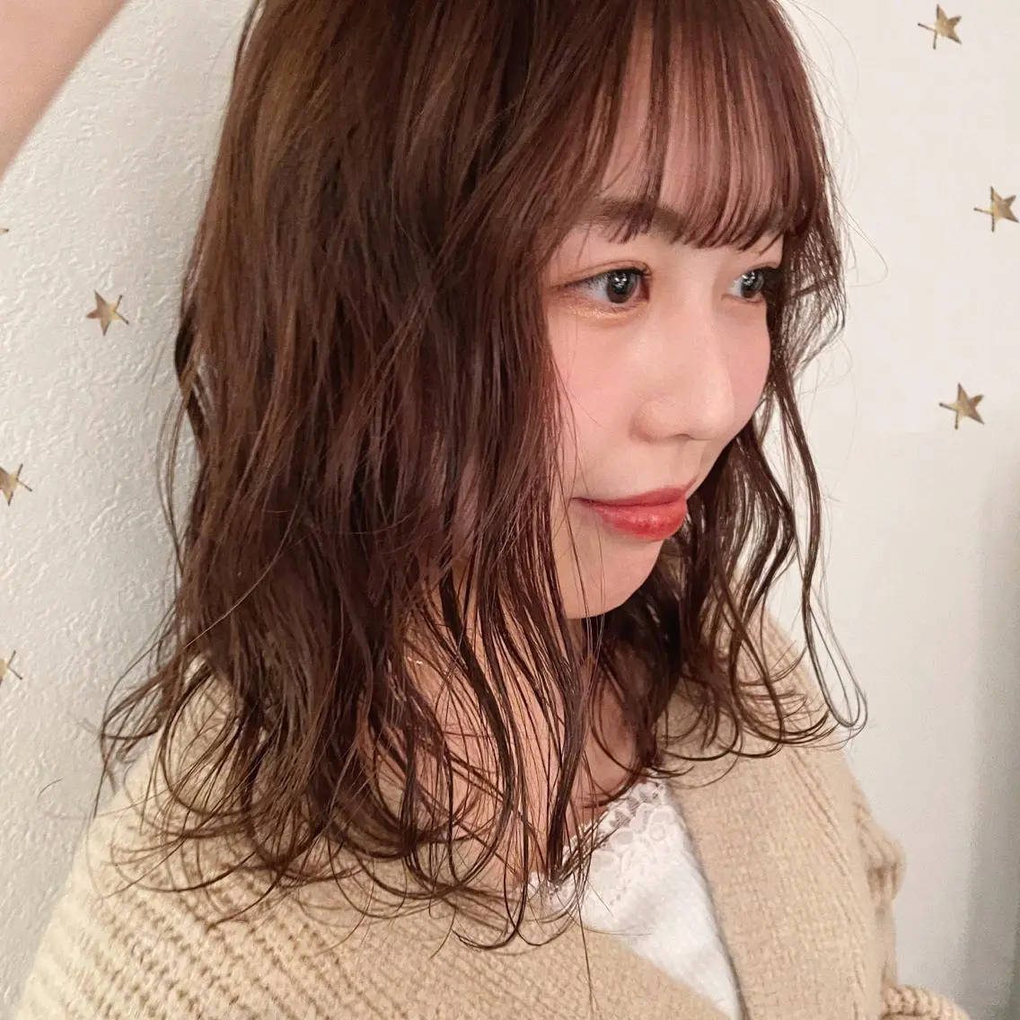 セミロング カラー カット ヘアカラー 市川 千夏のヘアスタイル