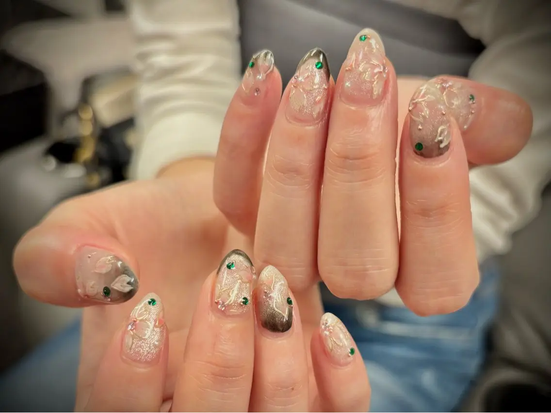 ネイル 桜ネイル ハンドネイル tete. nailのネイルデザイン