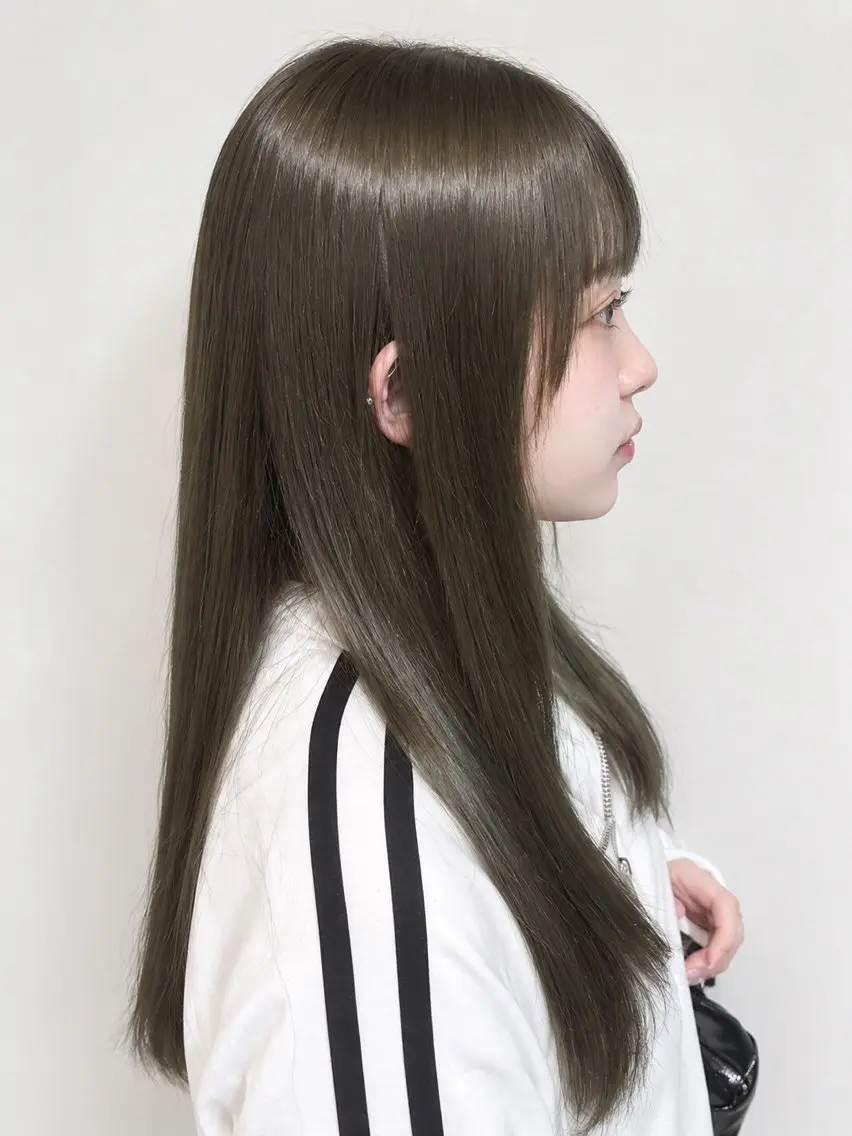 カラー ベージュカラー オリーブベージュ Li'a 𝑹𝒖𝒌𝒂🐾のヘアスタイル