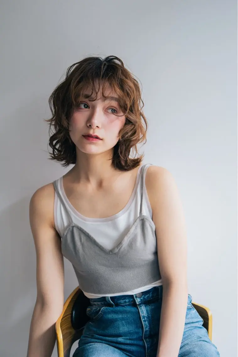 ショート カラー パーマ カット ヘアカラー トリートメント misa🫧ナチュラ ル縮毛矯正/髪質改善のヘアスタイル