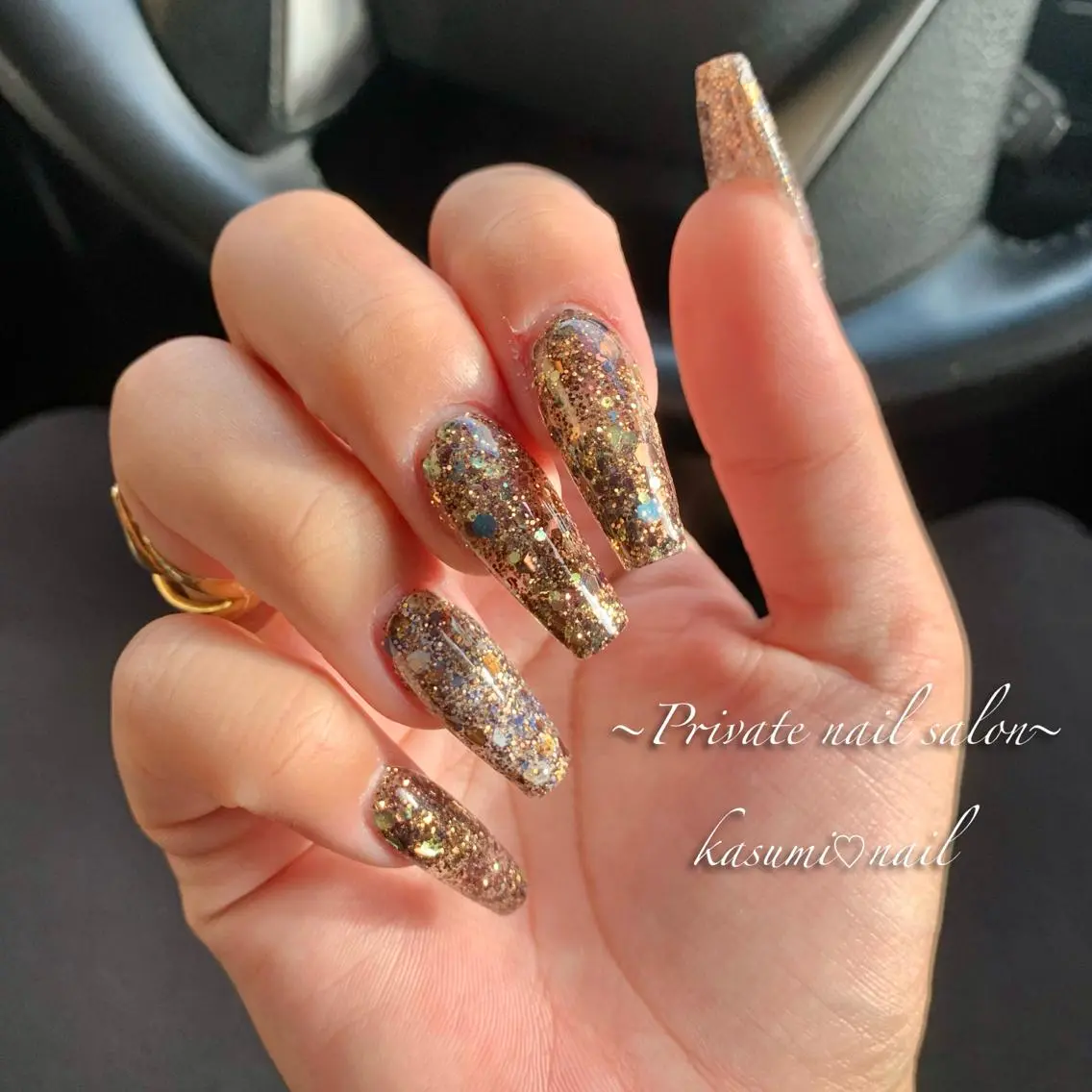ネイル アートネイル ラメ(グリッター) マグネットネイル ミラーネイル 持ち込み KASUMI♡ Nailのネイルデザイン