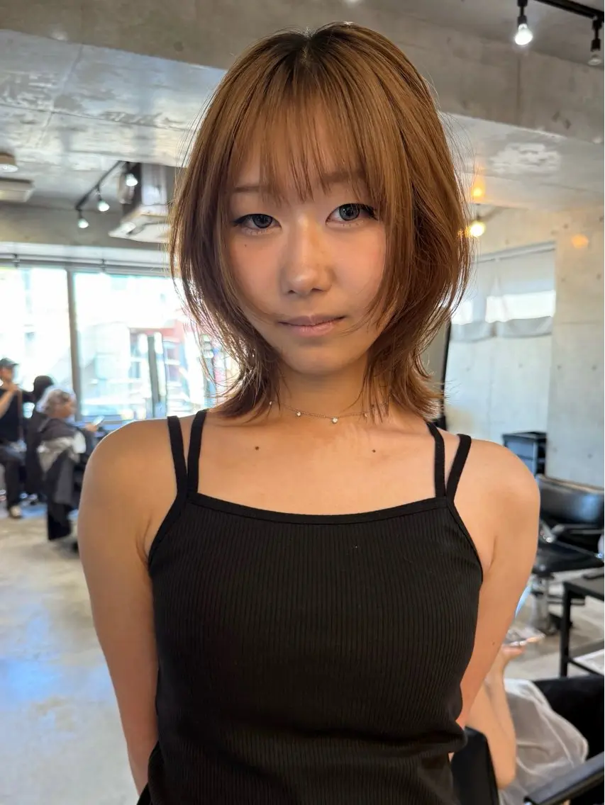 ショート ボブ 伸ばしかけ レイヤーカット シャギー カット レイヤーカット\ウル フ　chinatsuのヘアスタイル