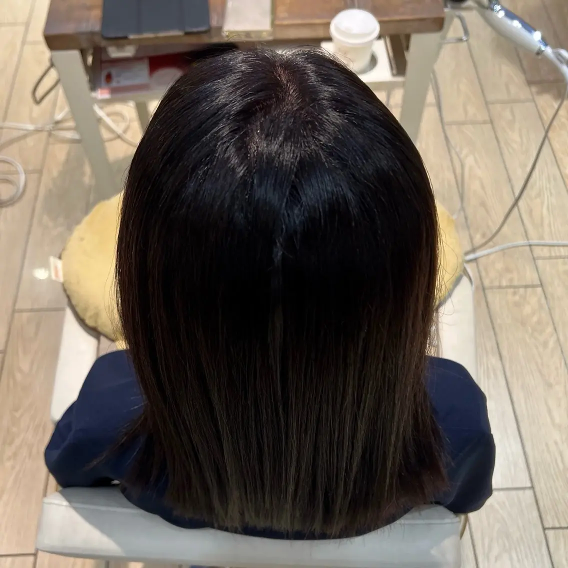 【白髪ぼかしにも◎】 艶感グレイカラー＋全体染め✨の写真