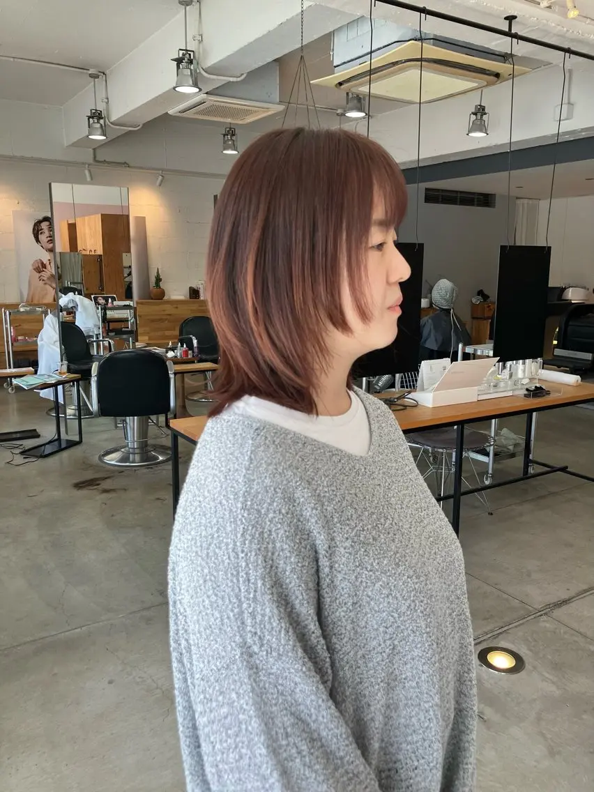ミディアム 福島 優夢のヘアスタイル