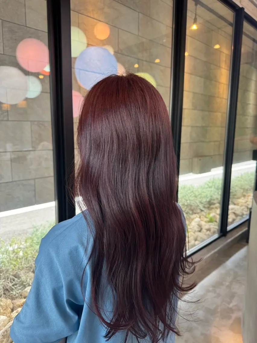 ロング カラー カット ヘアカラー トリートメント 山本 望華のヘアスタイル