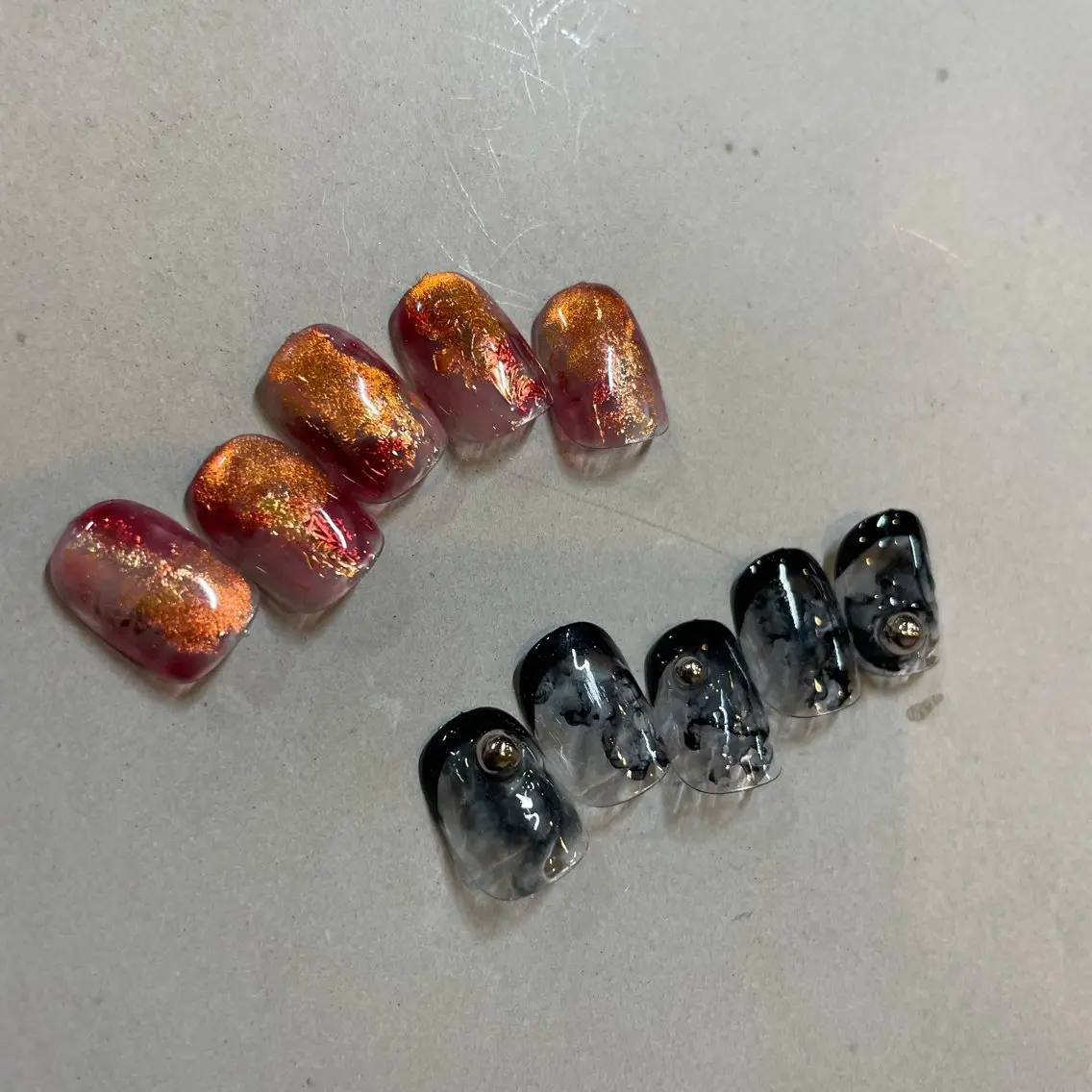 メンズ ネイル ニュアンスネイル 山﨑 可穏のネイルデザイン