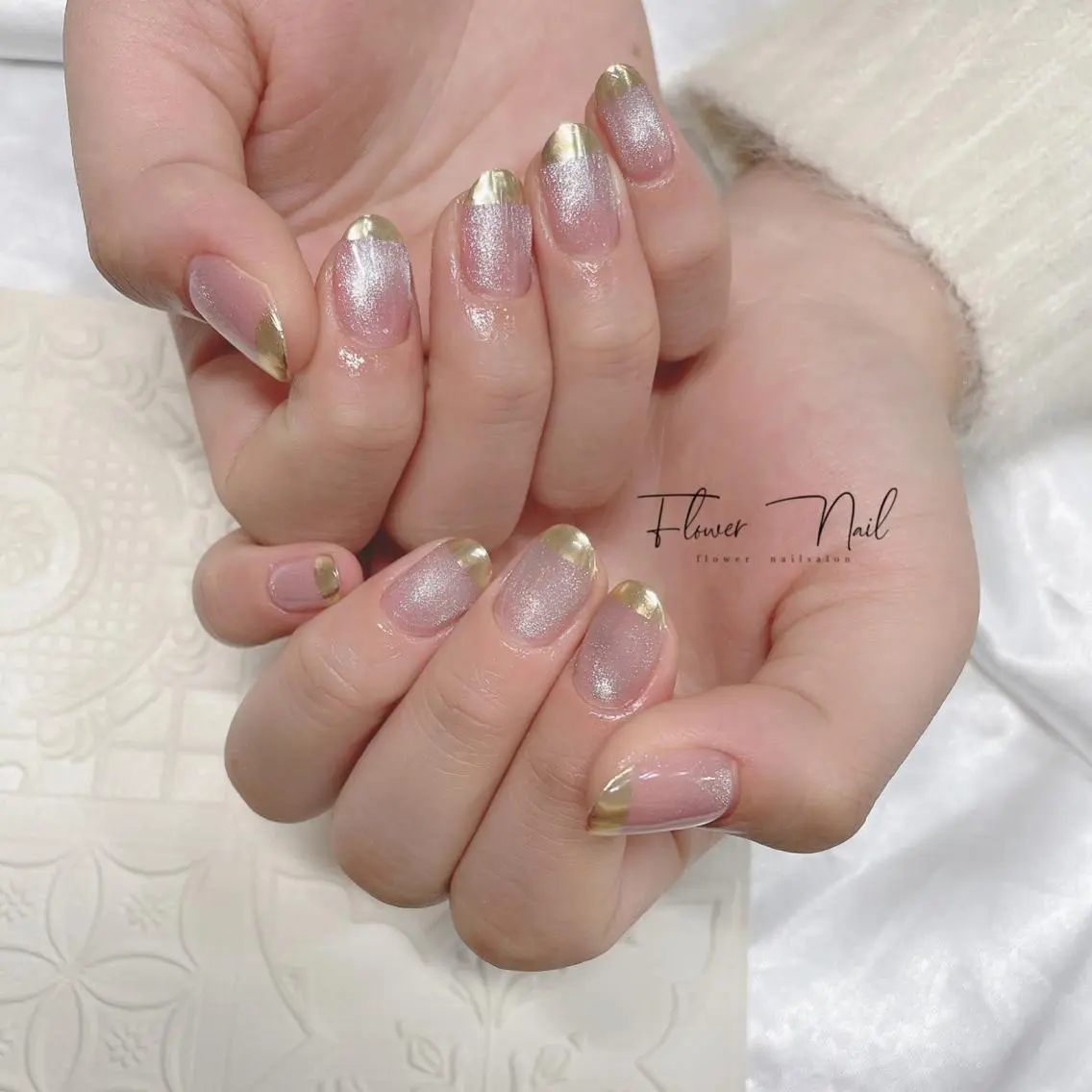 ネイル ミラーネイル ハンドネイル Flower nailのネイルデザイン