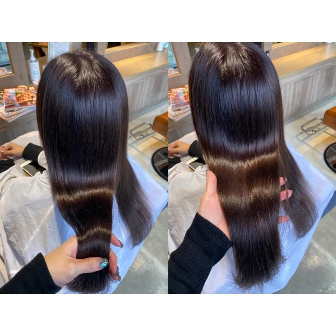 カラー ラベンダーカラー 🩵盛れる顔周り/ 艶カラーemi🩵のヘアスタイル