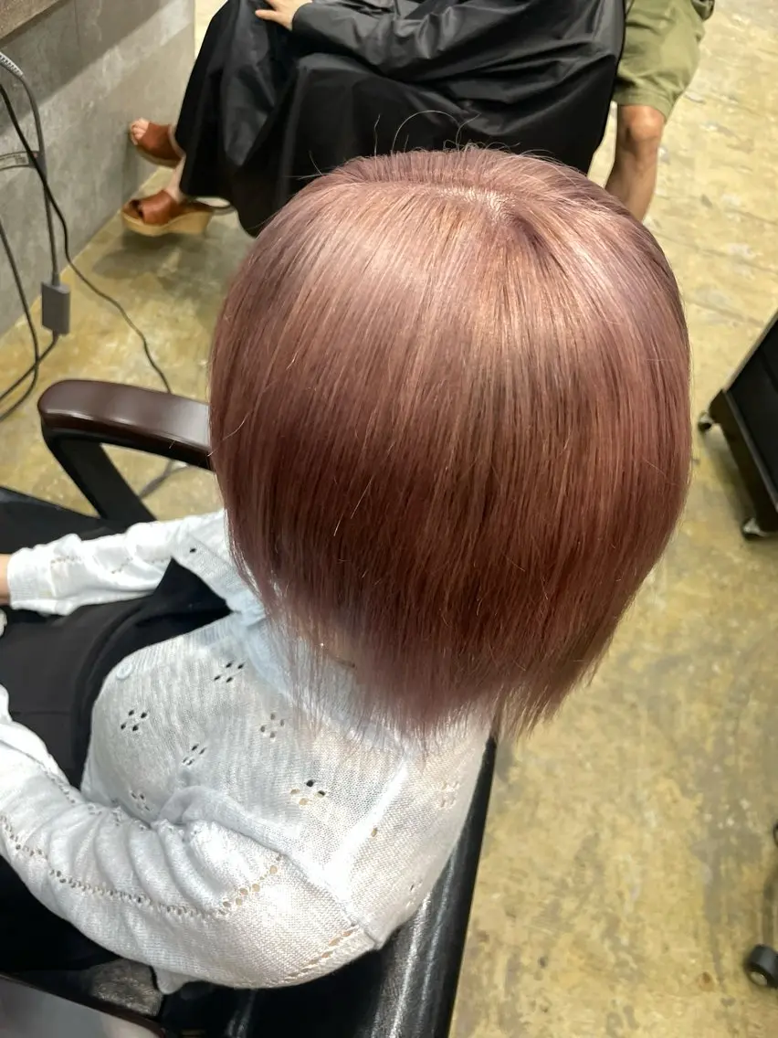 ミディアム カラー ベージュカラー ピンクカラー ピンクベージュ ヘアカラー ニュアンスカラー/ 🫧レミ(坊主)のヘアスタイル
