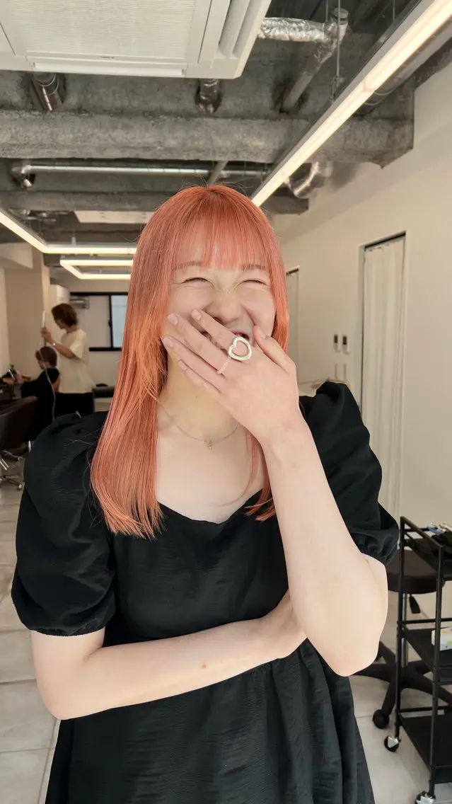 ロング カラー カット ヘアカラー トリートメント 赤みゼロ/透明感 カラー🌿KANTAのヘアスタイル