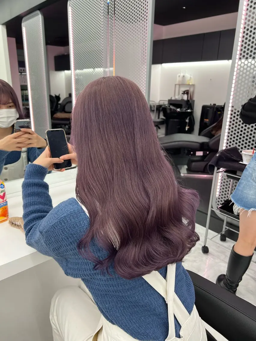 セミロング カラー 💖似合わせカラー レイヤー💖縮毛矯正のヘアスタイル