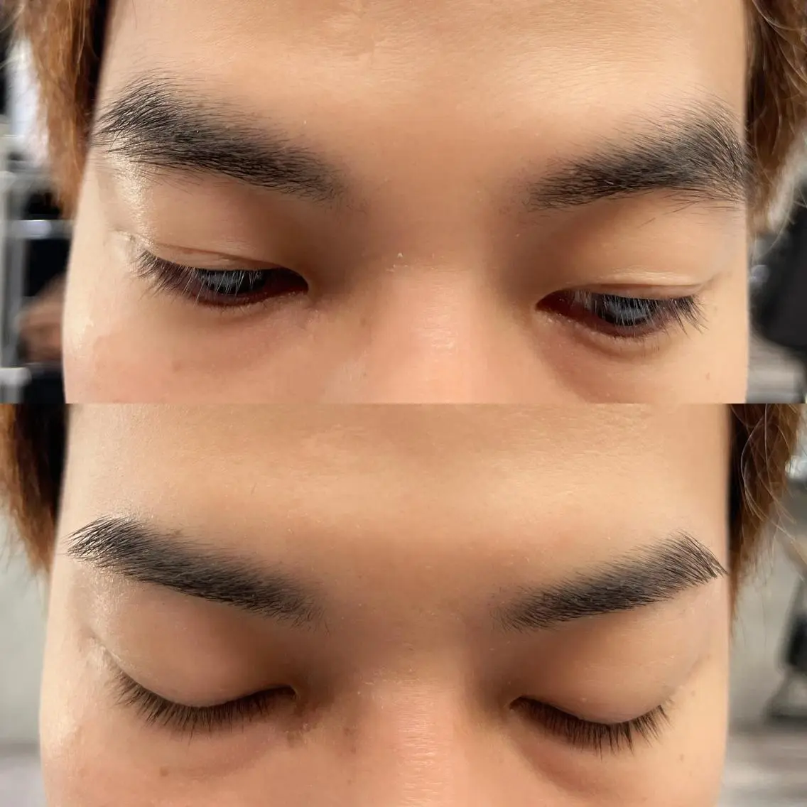 ショート カラー パーマ メンズ アイブロウ 眉カット カット ヘッドスパ ヘアセット 半個室メンズ カット🥕羽鳥淳妃のヘアスタイル