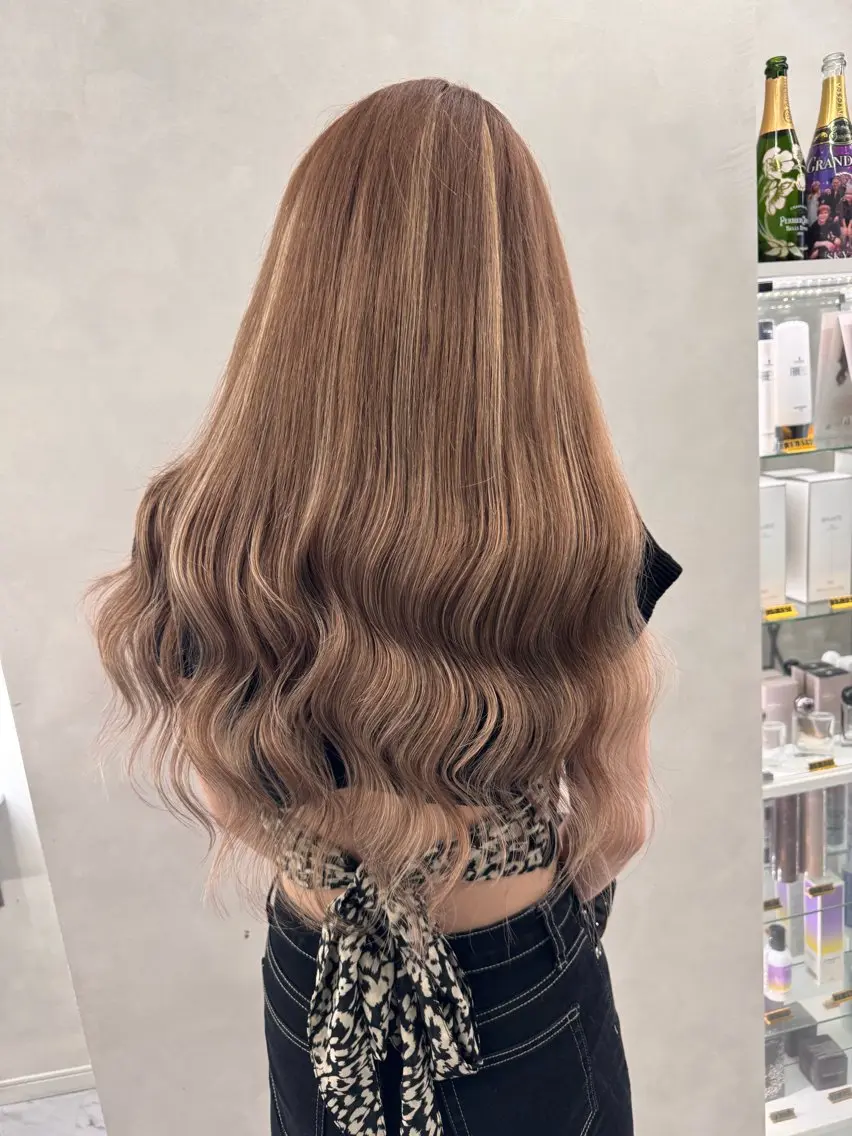 ロング カラー ヘアアレンジ 🏝️ハイトーン× エクステ特化🏝️のヘアスタイル
