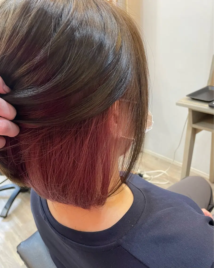ショート カラー インナーカラー ピンクカラー カット ヘアカラー APPEL / fujiiのヘアスタイル