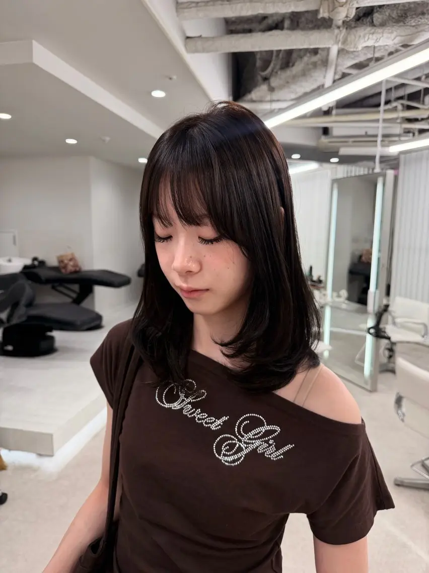 セミロング カラー 大阪梅田/ イマムラミヅキのヘアスタイル