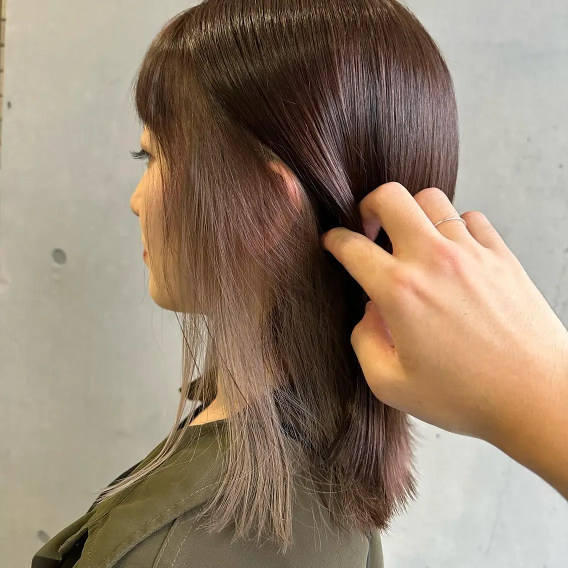 ミディアム カラー ヘアカラー 💜推しインナー カラー/菊池柊真💜のヘアスタイル