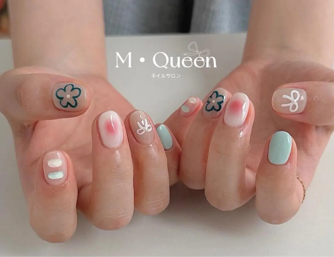 ネイル ハンドネイル MQueen ネイルサロンマルのネイルデザイン