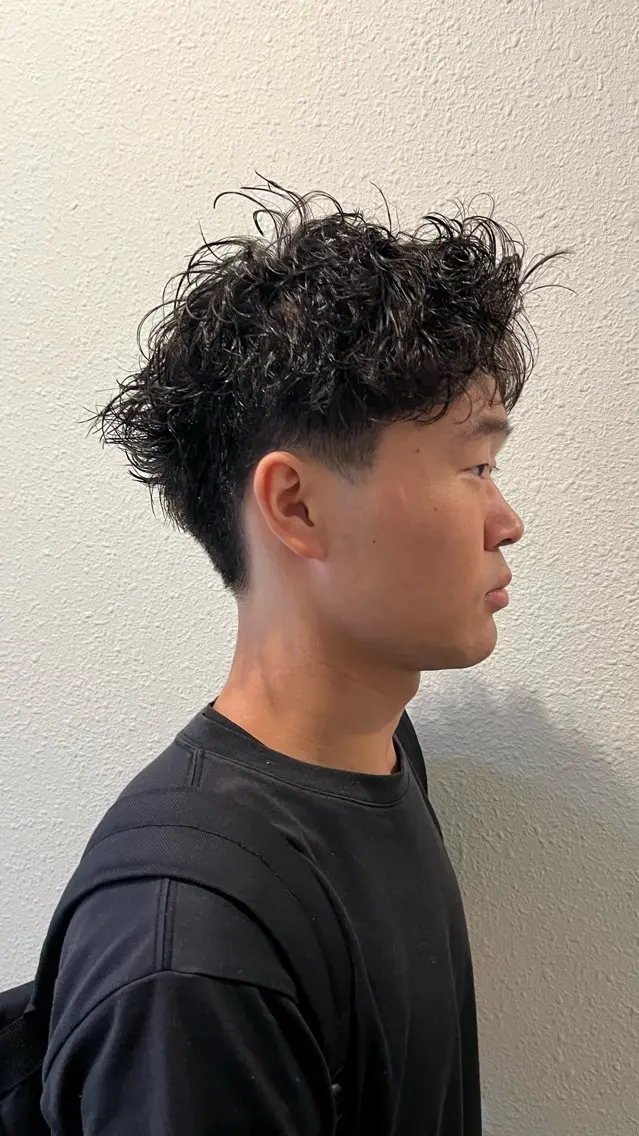 ショート パーマ メンズ カット パーマ センターパート職人 柏/メンズ/ ハルキのヘアスタイル