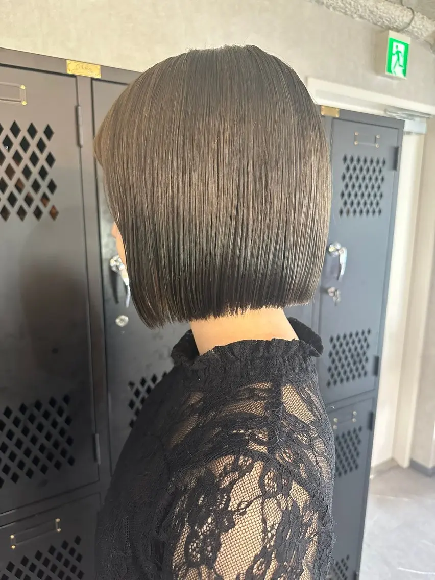 ショート カラー 髪質改善 トリートメント 酸熱トリートメント 京都駅/透明感カラー /髪質改善/岩崎拓郎のヘアスタイル