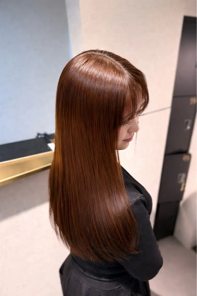 ロング 縮毛矯正 🐺新宿manabu 縮毛矯正モデル募集中のヘアスタイル