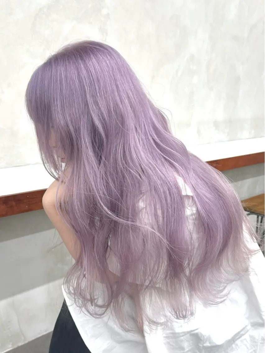 ロング カラー アッシュ ベージュカラー ブリーチ ケアブリーチ ダブルカラー カット ヘアカラー トリートメント ブリーチ　ハイトーン 特化🌈フジタハルキのヘアスタイル