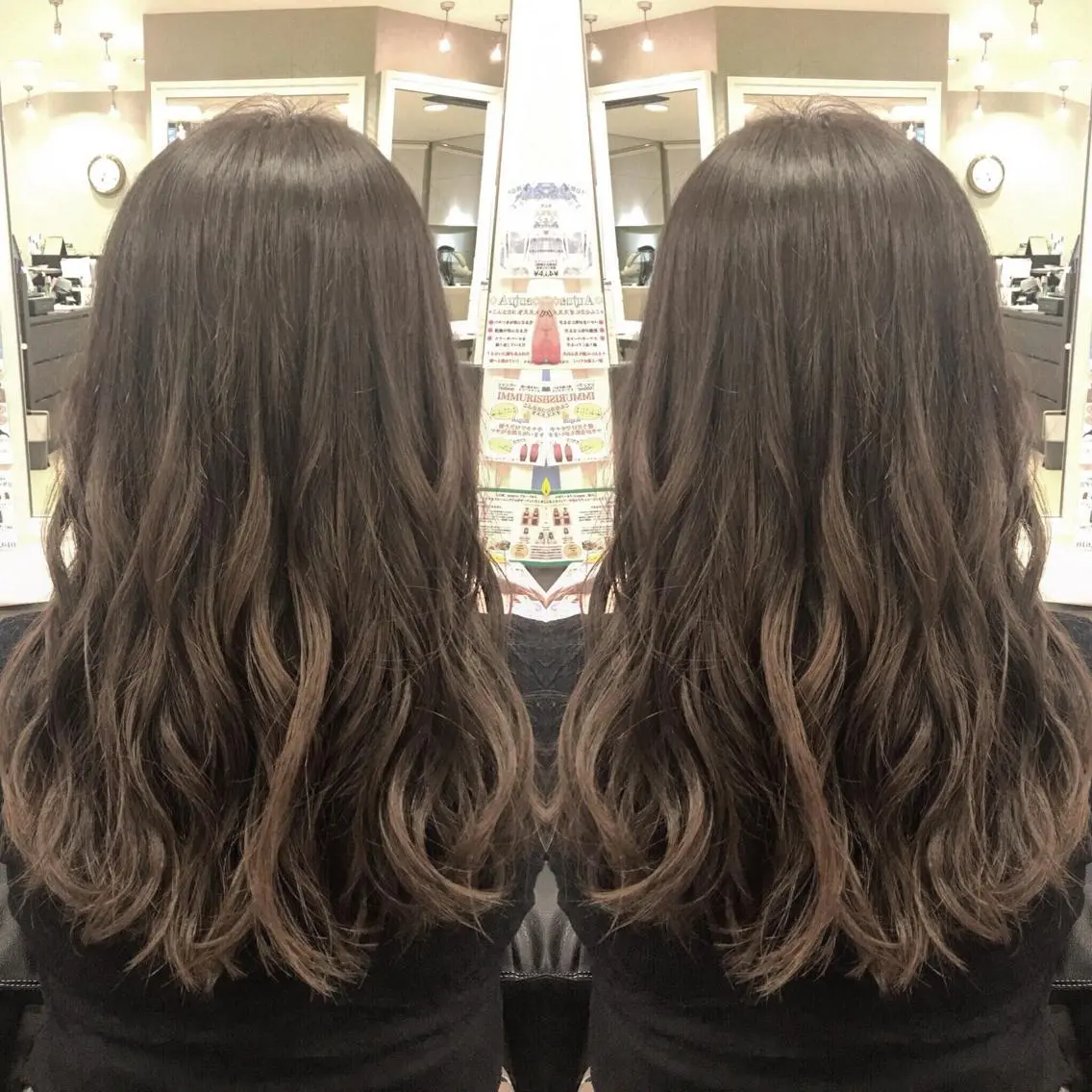 セミロング カラー box mico. mutsumiのヘアスタイル