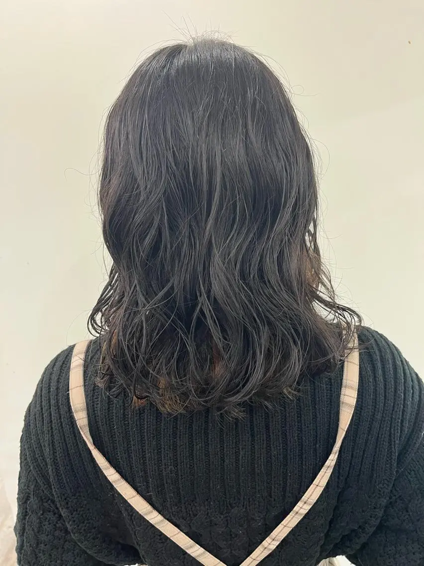 【🌀ゆるふわ仕上げ🌀】カット+パーマ+トリートメント+頭皮ケア✨¥12,350/朝のセットがラクに!の写真
