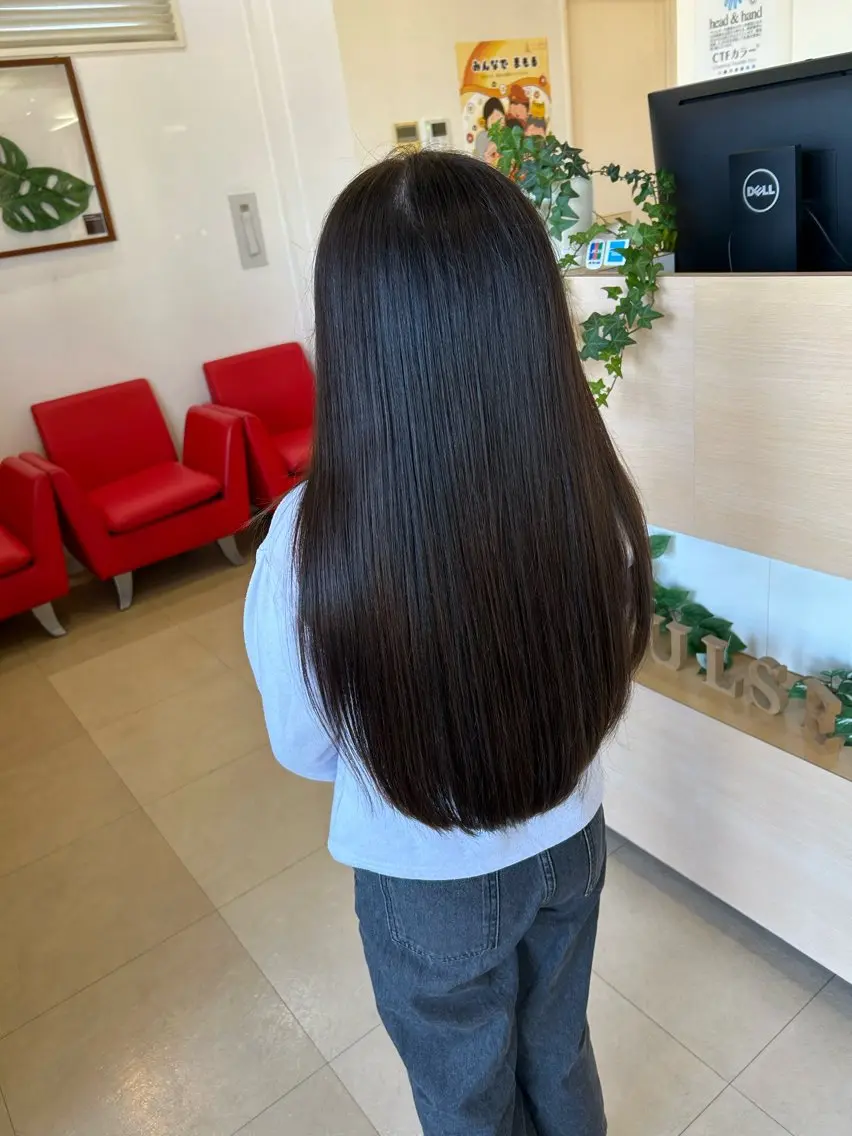 ロング 髪質改善 縮毛矯正 縮毛矯正 浅見 真衣のヘアスタイル
