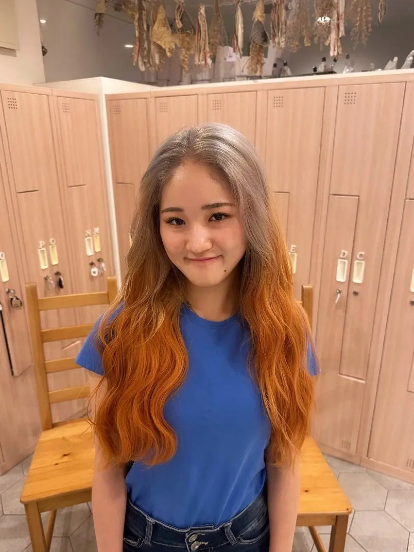 ロング カラー カット ヘアカラー 🌿もりやま りりか🌿のマツエク・マツパデザイン