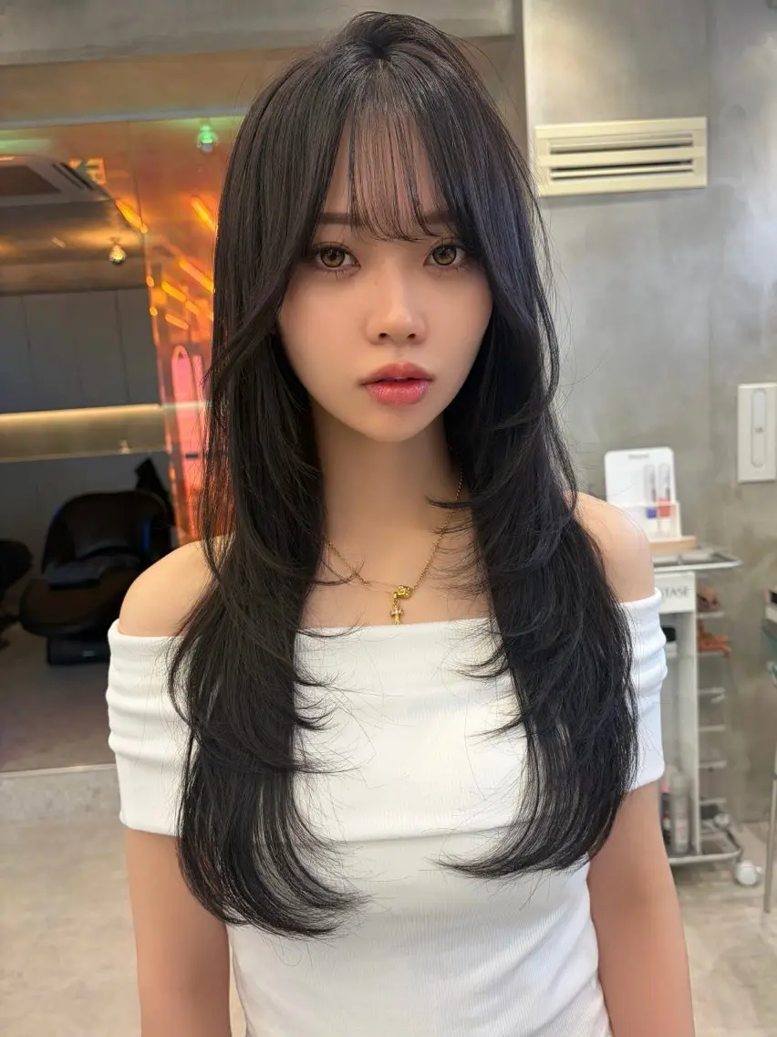 ロング カット ヘアカラー トリートメント ✨縮毛矯正✨レイヤー ホウダカズヒロのヘアスタイル
