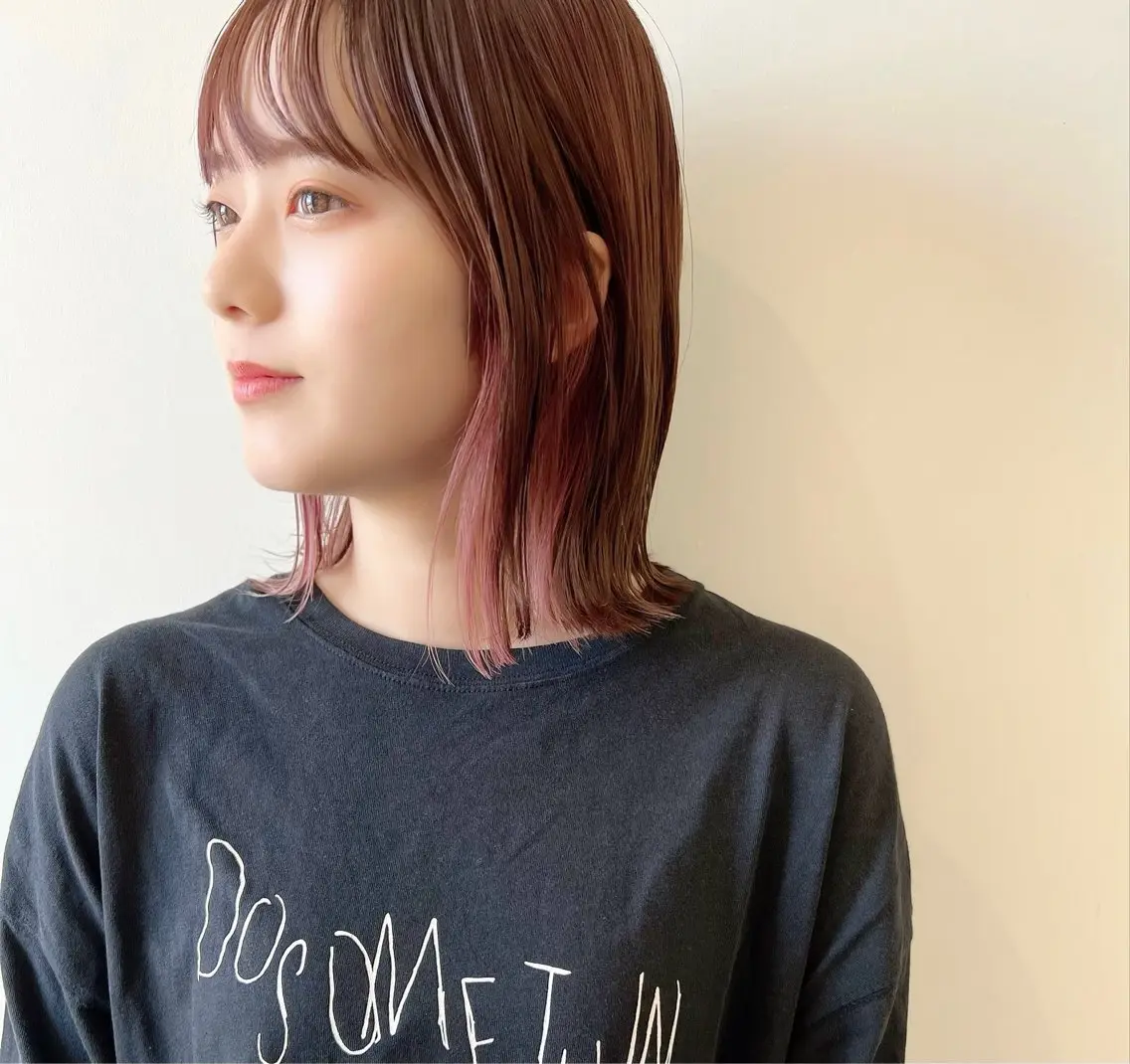 セミロング カラー 上原 隼のヘアスタイル