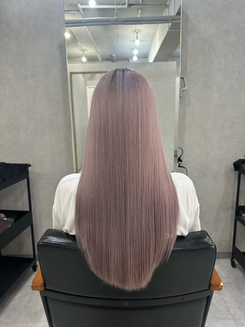 ロング L'oeuf山下 アミールレイヤーのヘアスタイル