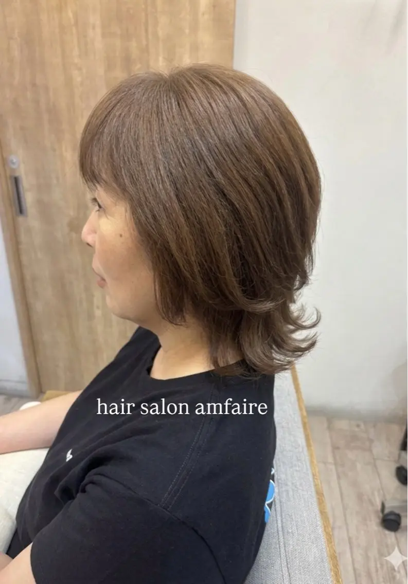 ミディアム shimizu .のヘアスタイル