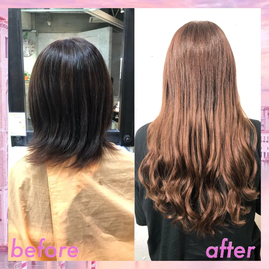 ロング カラー パーマ ヘアアレンジ アイブロウ 編み込みエクステ シールエクステ イヤリングカラー インナーカラー ラベンダーカラー カット エクステ ヘアセット 八巻 晴香のヘアスタイル