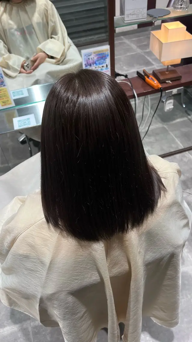 ミディアム 縮毛矯正 髪質改善 田中大貴のヘアスタイル