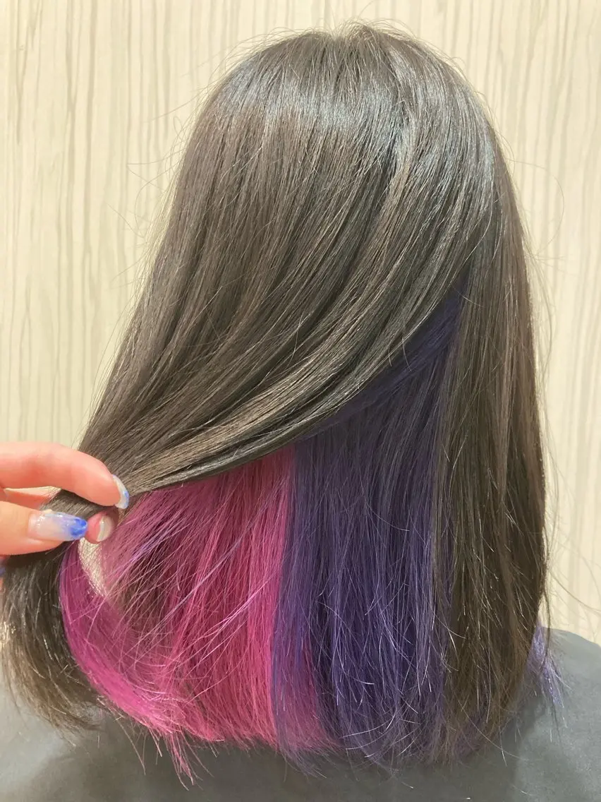 ミディアム カラー ダブルカラー ハイトーンカラー ラベンダーカラー ピンクカラー 🦋‪髪質改善🦋‪ 永倉のヘアスタイル