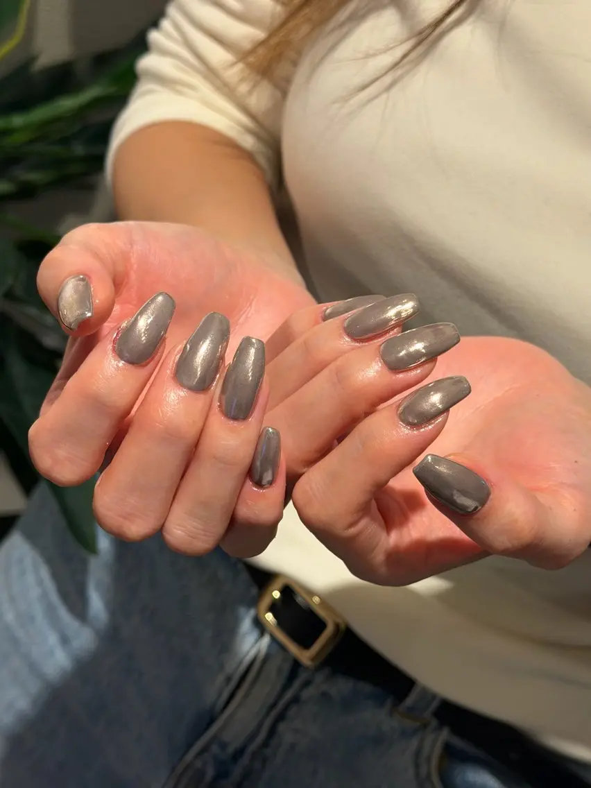 ネイル クリアネイル フラッシュネイル フラッシュマグ フレンチネイル マグネットネイル ハンドネイル Luana nailのネイルデザイン