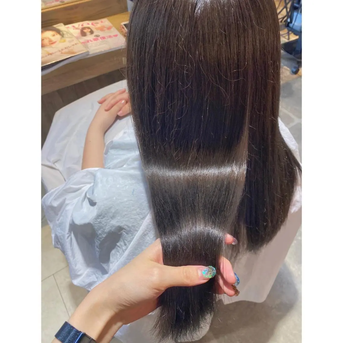 カラー カット 縮毛矯正 トリートメント 🩵盛れる顔周りヘア EMI🩵のヘアスタイル