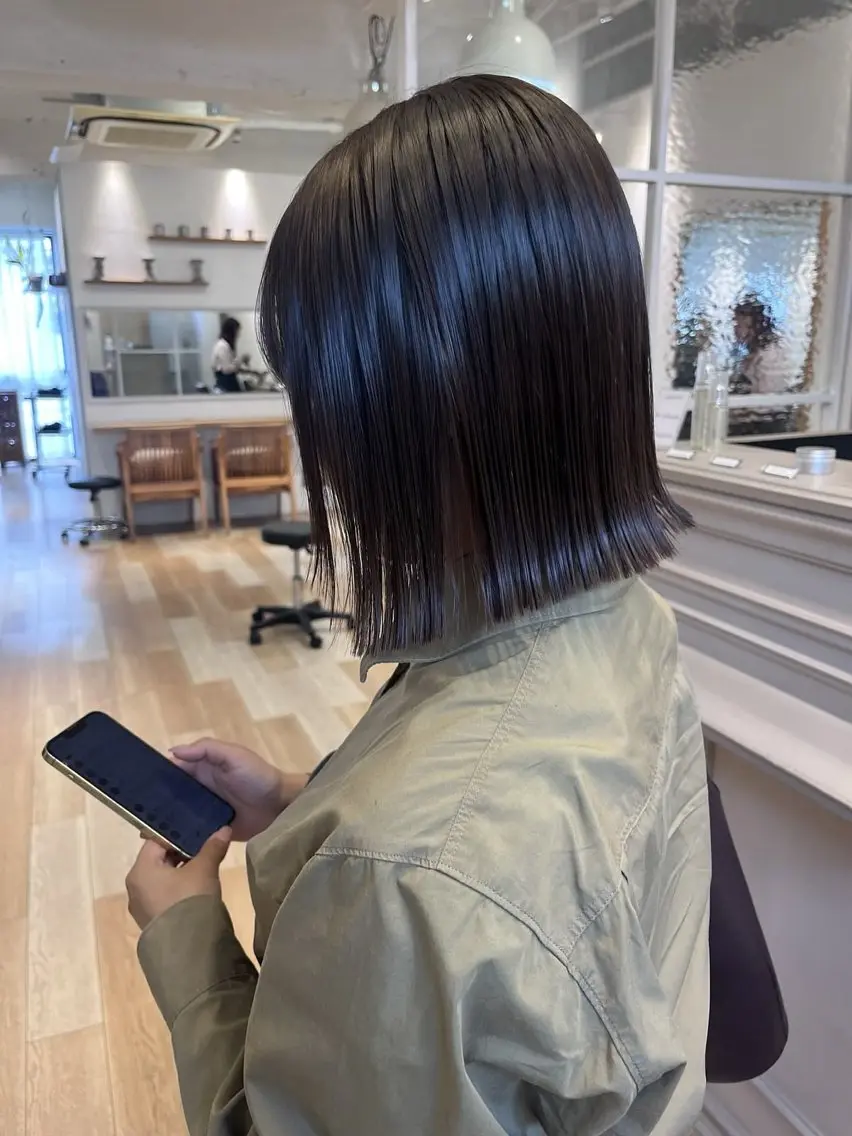 【切りっぱなしボブ✂️】シャンプーブロー込み🧴🫧の写真