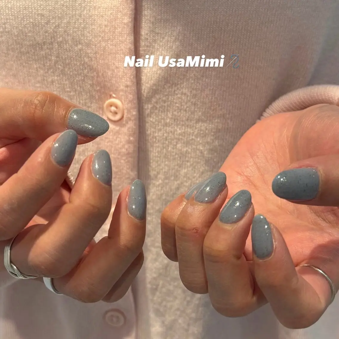 ネイル ジェルネイル 氷ネイル・うるうるネイル 韓国ネイル マグネットネイル ワンカラーネイル ハンドネイル 本町ネイルNail UsaMimiのネイルデザイン