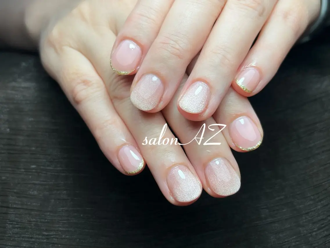 ネイル アートネイル 長さ出し フットネイル フレンチネイル ジェルネイル salon AZのネイルデザイン