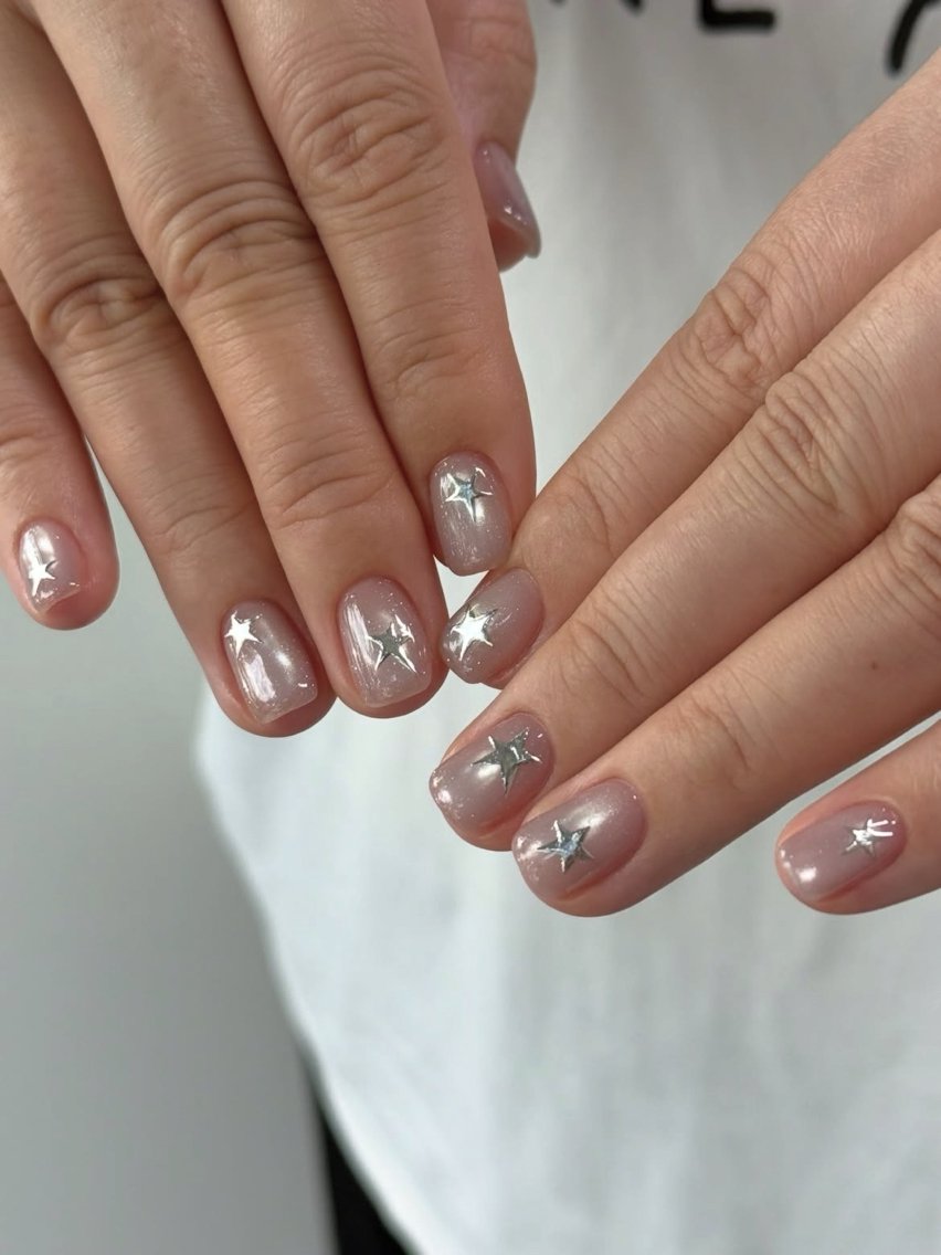 ネイル アートネイル フレンチネイル ジェルネイル キラキラネイル 韓国ネイル ハンドネイル ICE Nailsのネイルデザイン