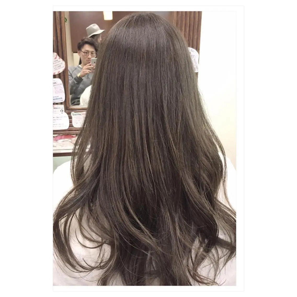 ロング カラー アッシュ グレージュ オレンジ 外国人風カラー パーソナルカラー診断 できます 木曽 主博のヘアスタイル