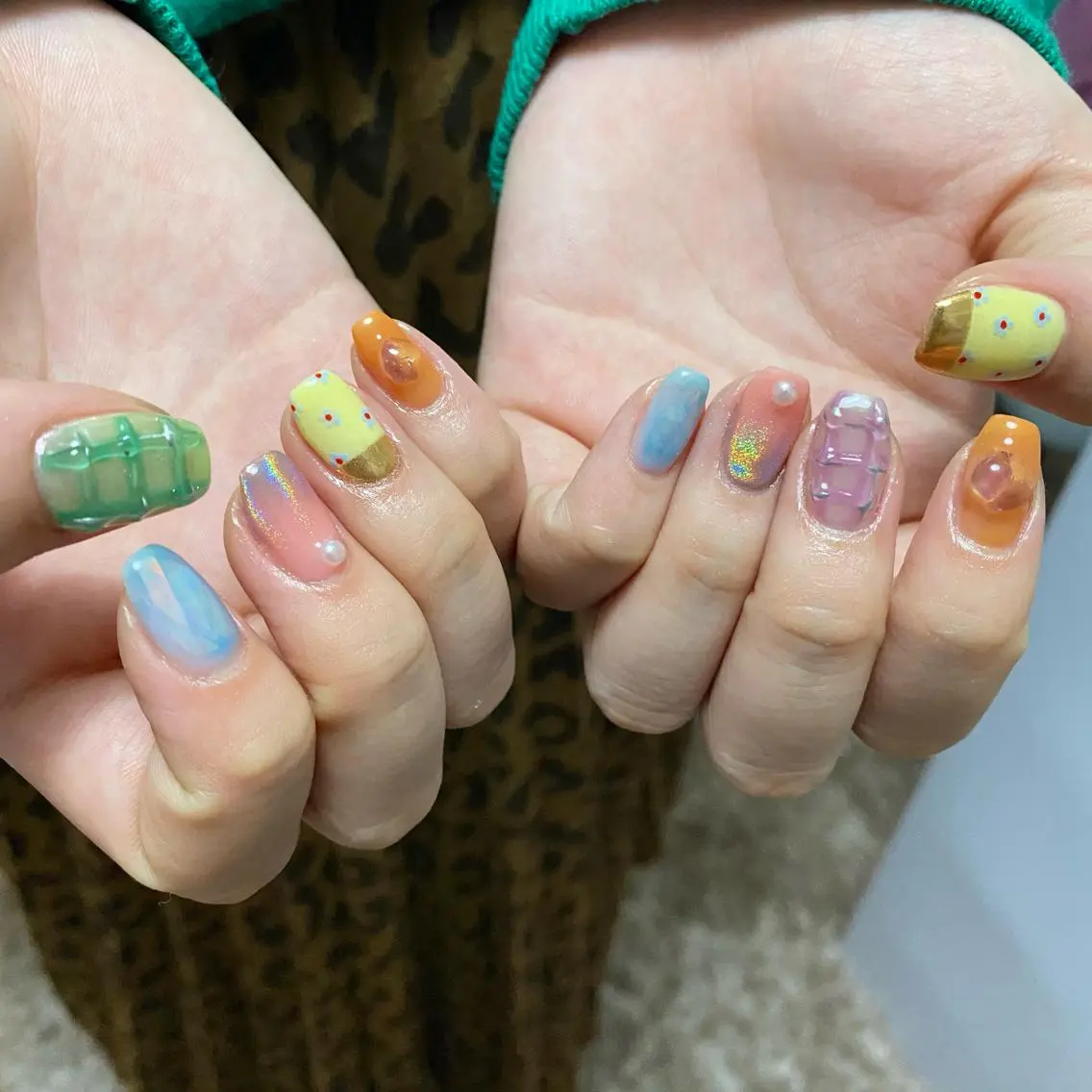 ネイル 春ネイル ハンドネイル lcoco nailのネイルデザイン
