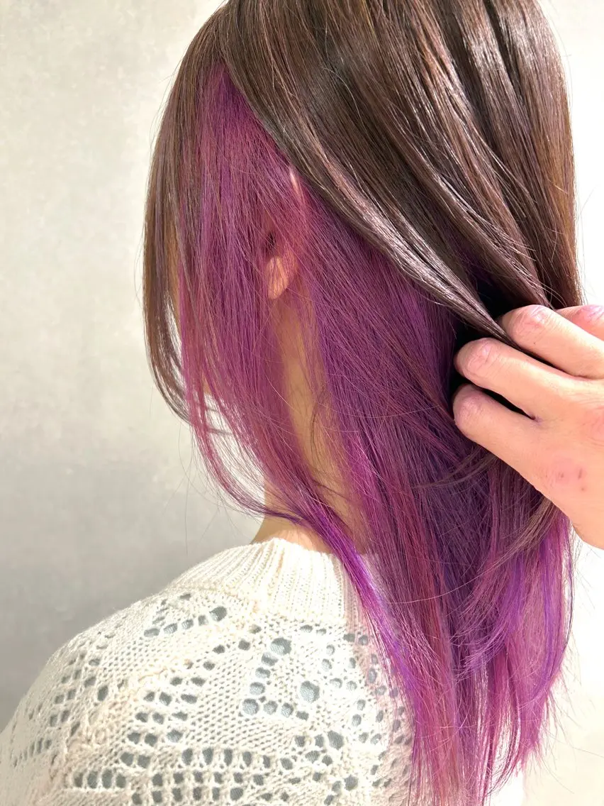 ミディアム カット ヘアカラー 山田 守のヘアスタイル