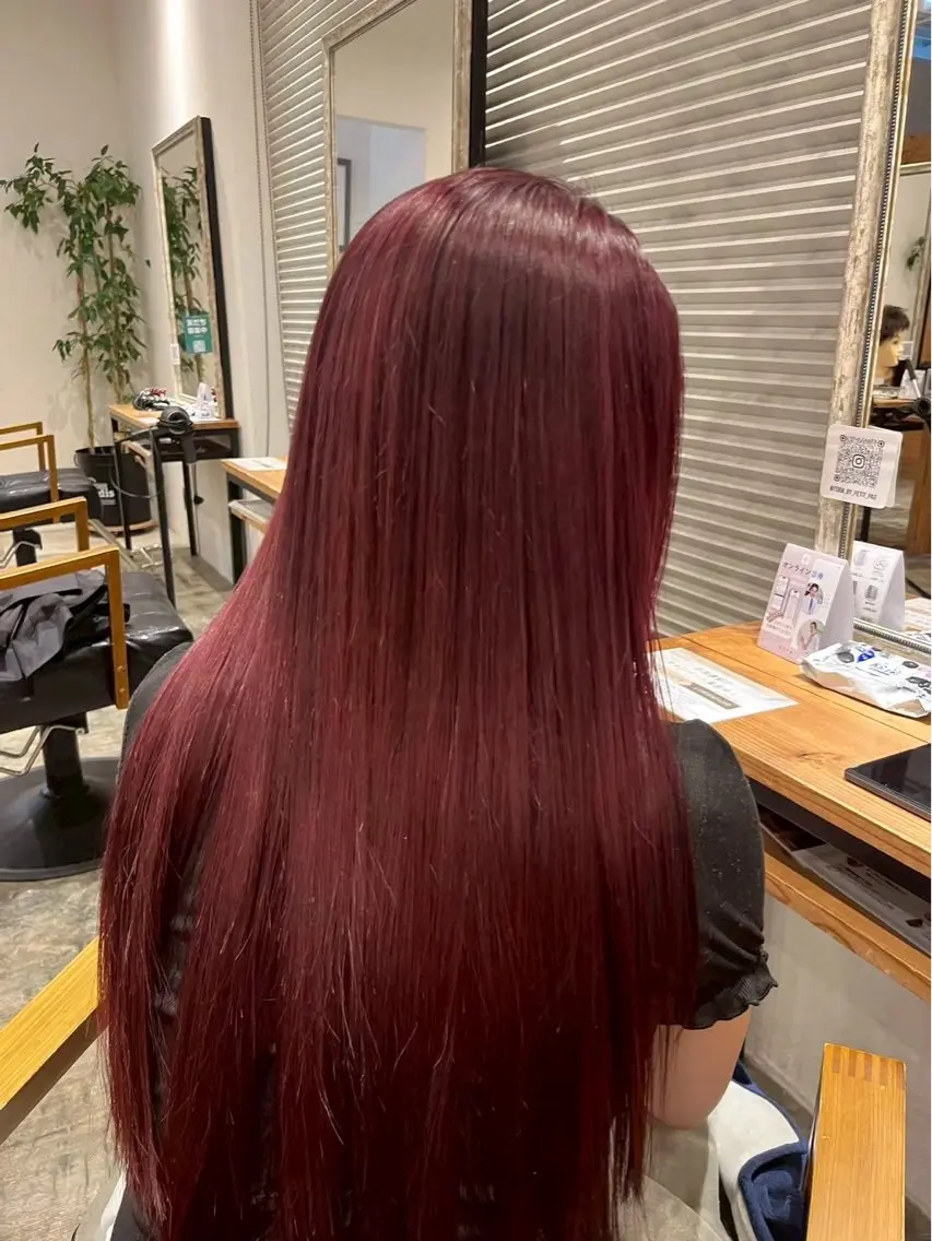 韓国風のツヤ感暖色カラー🍒 柔らかい暖かみと透明感を両立した人気カラー✨可愛らしさも大人っぽさも欲しい方におすすめ💖の写真