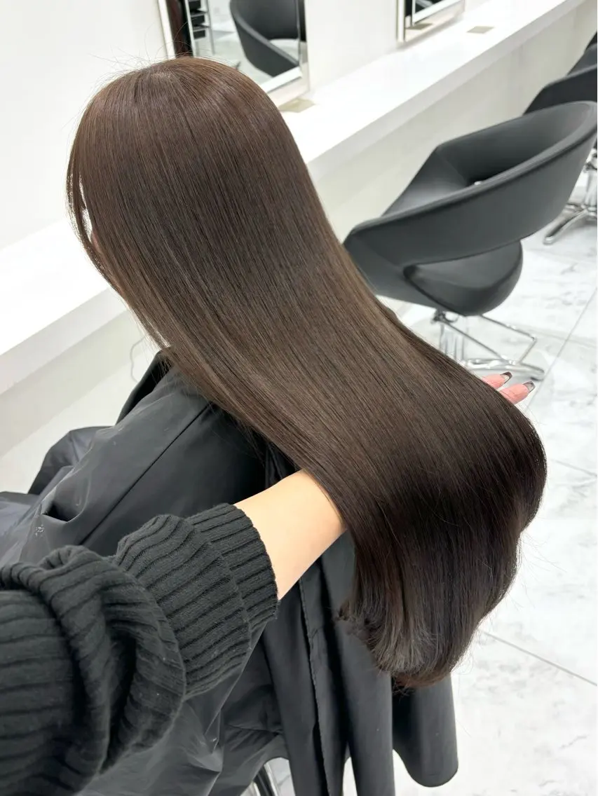 ロング パーマ 縮毛矯正 縮毛矯正 トリートメント 韓国レイヤー/ 縮毛矯正🎀minaのヘアスタイル