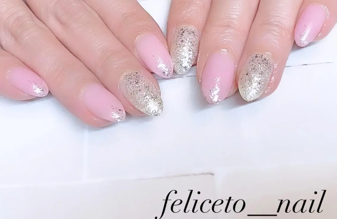 ネイル ラメ(グリッター) ピンク シルバー Honokaホノカ nailのエステ・リラクイメージ