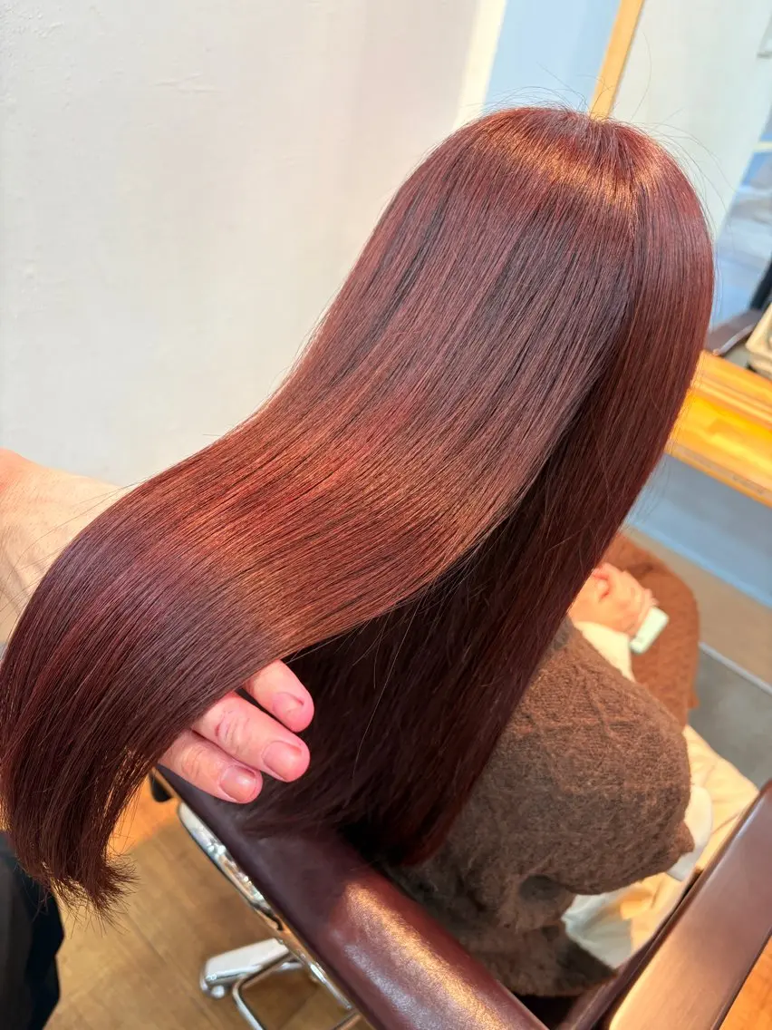 ロング カラー ブリーチ ダブルカラー ブリーチなしカラー 髙木 優人のヘアスタイル