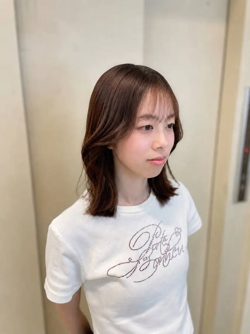 ミディアム ボブ くびれヘア カット トリートメント アレンジ🎀ツヤ髪✨ 北野亜優実‪🌱‬のヘアスタイル